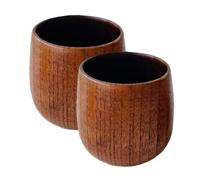 jopiuieo Taza de whisky carbonizada | 2 vasos de whisky de madera | Taza de whisky vintage de madera carbonizada mejora la experiencia de degustación de vinos | Vaso de whisky de madera de azufaifo