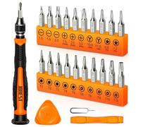 JOREST 24Pcs Destornilladores Precision Kit, Set Herramientas con Torx T1 T2 T3 T5 T6 T8 T9 T15, Triwing Y000, Phillips PH000, P2/P5, -1.0/2.0, etc, per Switch, PS4, Laptop, Mac, Xbox, PC, Gafas, etc