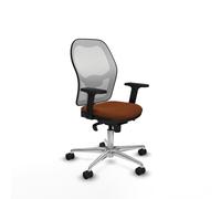 Jorquera sincro malla blanca similpiel marrón brazos 2d base aluminio