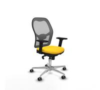 Jorquera sincro malla gris similpiel amarillo brazos 2d base aluminio