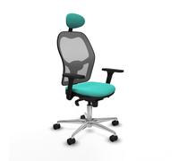 Jorquera sincro malla gris similpiel turquesa brazos 3d base aluminio