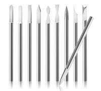 Josaton - Juego de brocas para tallado de madera, 10 piezas de 3 mm (1/8 pulgadas) para herramienta giratoria Dremel, broca de molienda de perforación de bricolaje microescultura