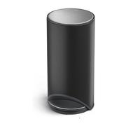 Joseph Joseph – Papelera Arc (cubo de pedal) 10 L, extraplana, bolsillo interior, negro carbón