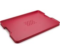 Joseph Joseph Tabla de cortar multifunción Cut&Carve Plus Extragrande apta para lavavajillas Roja