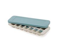 Joseph Joseph Bandeja cubitos Duo con tapa apilable y extracción fácil, plástico azul