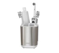 Joseph Joseph Soporte EasyStore para cepillos y pasta – 3 compartimentos, mediano, acero inox