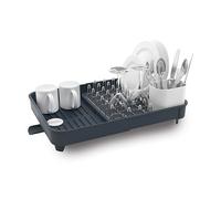 Joseph Joseph Extend, Escurreplatos Extensible con Soporte para Cubiertos extraíble y Drenaje Giratorio, Color Gris