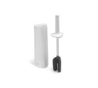 Joseph Joseph Flex 360 Escobilla de Baño de Silicona con Soporte, Limpieza 360, Antigoteo, Cabezal Reemplazable, Blanco