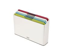 Joseph Joseph Tablas de Picar Folio Icon, 4 piezas codificadas, antideslizantes, mediano, blanco