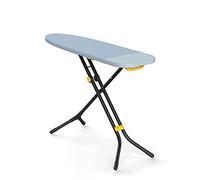 Joseph Joseph Glide Tabla de Planchar con Patas compactas Ajustables y Soporte Integrado para Plancha de Vapor Resistente al Calor, Funda 100% algodón, Gris/Amarillo