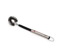 Joseph Joseph GrillOut Cepillo de Limpieza para barbacoa, Resistente, Cabezal Retráctil con Cerdas de Alambre, Mango de Acero Inoxidable, Fácil de Limpiar