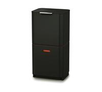 Joseph Joseph – Cubo de basura Totem Max – 60 L (2×30 L), diseño vertical, control olores – Negro