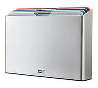 Joseph Joseph Juego de tablas de cortar Folio Coast Silver – 4 piezas – Grande, plateado/azul
