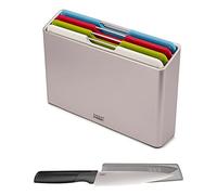 Joseph Joseph Juego de tablas de cortar de 4 piezas con estuche Foliostorage y cuchillo Elevate GRATIS