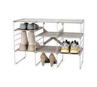 Joseph Joseph Level Zapatero Ajustable, Estructura duradera en Acero, Organizador y Almacenamiento de Zapatos con Estantes para 12 Pares