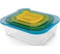 Joseph Joseph Set 4 Recipientes de Vidrio Nest – Apilables, 4,48 L, Apto Lavavajillas