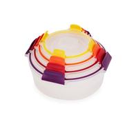 Joseph Joseph Nest Lock Set 4 Recipientes Redondos Herméticos, Fiambrera de Plástico, Organizador Nevera, Almacenaje, Varios Tamaños