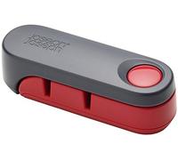 Joseph Joseph Rota Afilador Manual Plegable para Cuchillos de Cocina, Base Antideslizante, Rojo
