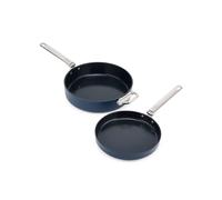 Joseph Joseph Space Fold Set de 2 sartenes de Ø 24 cm y Ø 28 cm Azul