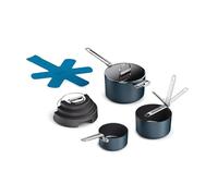 Joseph Joseph Space Stack set 3 piezas antiadherente inducción, ollas inox, asas plegables, apilable