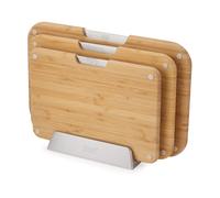 Joseph Joseph Tablas de cortar Nest 3 piezas Bambú – Doble cara, antideslizantes, soporte de metal