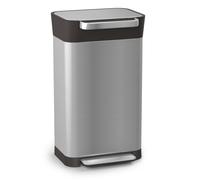 Joseph Joseph Titan Cubo de Basura de Acero Inoxidable con Compactador de 30L