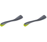 Joseph Joseph Uni-tool Utensilio de Cocina 5-en-1 de Silicona, Cuchara Ranurada, Espátula, Cuchillo, Cuchara Sólida y Espátula, Gris (Paquete de 2)