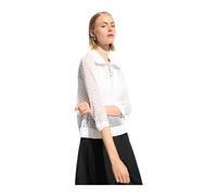 Joseph Ribkoff - Polo over traforata con zip - Sweatshirts & Hoodies - Mujer - Blanco - M -