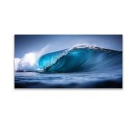 JosuE Azul,blanco Cuadros Decoracion Salon Lienzos decorativos playa mar, Olas del mar Cuadro Moderno Cuadros Pared Imágenes Wall Art Prints Grande-50x100cm Sin marco