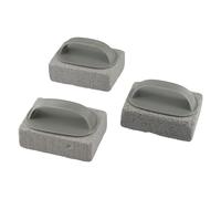 Jotekonoby Piedra pómez multiusos de limpieza para parrillas y piscinas de mano, elimina manchas de grasa y agua dura, segura en varias superficies, bloque gris (3 piezas)