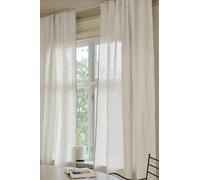 JOTEX Lina Linen-Mix - Juego de 2 Cortinas multifuncionales, Lino Semitransparente y algodón, Paquete de 2, Color Blanco Natural, 135 x 220 cm
