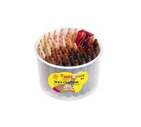 Jovi - Bote de 60 ceras Jumbo redondeadas+sacapuntas, colores multicultural