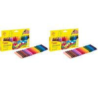 Jovi - Ceras de colores redondas para niños, estuche de 18 ceras surtidas (980/18) (Paquete de 2)