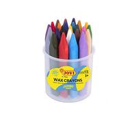 Jovi - Ceras triangulares Jumbo, bote de 24 ceras surtidas multicolor, super resistentes, no manchan (975)