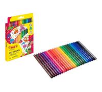 Jovi felt pens estuche de 24 rotuladores - amplia variedad de tonos - tinta de gran fijacion - punta de 3mm - capuchon de seguridad ventilado - grip triangular ergonomico - color surtido