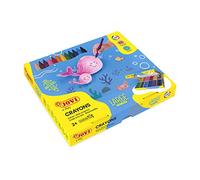 Jovi - Large Easy Grip Ceras plásticas hexagonales, caja 300 ceras en 12 colores surtidos