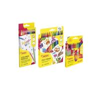 Jovi Pack Escolar, 12 Lápices de Colores, 12 Rotuladores Lavables, 12 Ceras