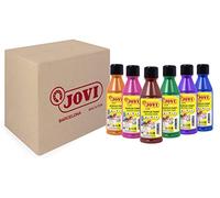 Jovi - Pintura Acrílica, 6 botes de 250ml, Colores secundarios, Alto poder cubriente, Se aplica fácilmente sobre cualquier superfície, Sin gluten