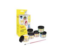 Jovi Pintura acrílica Jovidecor 6 x 35 ml – colores surtidos básicos, alto poder cubriente (670)