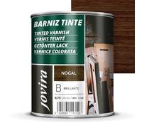 JOVIRA PINTURAS Barniz Brillante Tinte (6 colores). Barniz para madera. Protege, decora y embellece. (750 Mililitros, Nogal) D-1
