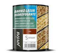 JOVIRA PINTURAS BARNIZ-LASUR Hidrofugante Protector Satinado al Agua | 750 ml | Protege, decora y embellece todo tipo de madera con efecto perlado. (750 Mililitros, Teka) E-32