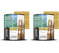 JOVIRA PINTURAS BARNIZ-LASUR Protector Satinado al Agua. Protege, decora y embellece todo tipo de madera. (750 Mililitros, Pino) E-16 (Paquete de 2)