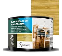 JOVIRA PINTURAS BARNIZ-LASUR Protector Satinado al Agua. Protege, decora y embellece todo tipo de madera. (375 Mililitros, Pino) E-15