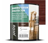 JOVIRA PINTURAS BARNIZ-LASUR Protector Satinado al Agua. Protege, decora y embellece todo tipo de madera. (750 Mililitros, Wengué) E-10
