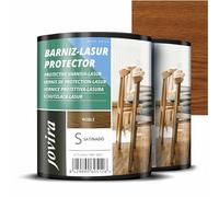 JOVIRA PINTURAS BARNIZ-LASUR Protector Satinado al Agua. Protege, decora y embellece todo tipo de madera. (2x750 Mililitros, Roble) E-2-2