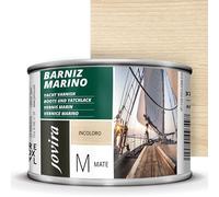 JOVIRA PINTURAS Barniz Marino. Para madera exterior-interior, incoloro-transparente. Especial resistencia en ambientes marinos. (375 Mililitros, Mate) K-54