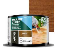 JOVIRA PINTURAS Barniz Tinte Brillante al Agua, acabado Brillo. Especial para teñir y barnizar maderas. (375 Mililitros, Roble) F-34