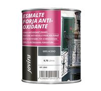 JOVIRA PINTURAS Esmalte Forja Antioxidante al Disolvente. Protección y decoración sobre hierro. (750 Mililitros, Gris Acero)