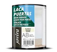 JOVIRA PINTURAS Esmalte Laca Puertas al Agua 750ML Alto Brillo, Renueva y decora las puertas y muebles de madera (750 Mililitros,Negro Grafito)