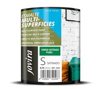 JOVIRA PINTURAS Esmalte Multisuperficies al Agua Satinado. Decora y protege superficies de difícil adherencia. (750 Mililitros, Verde Intenso Puro) -T